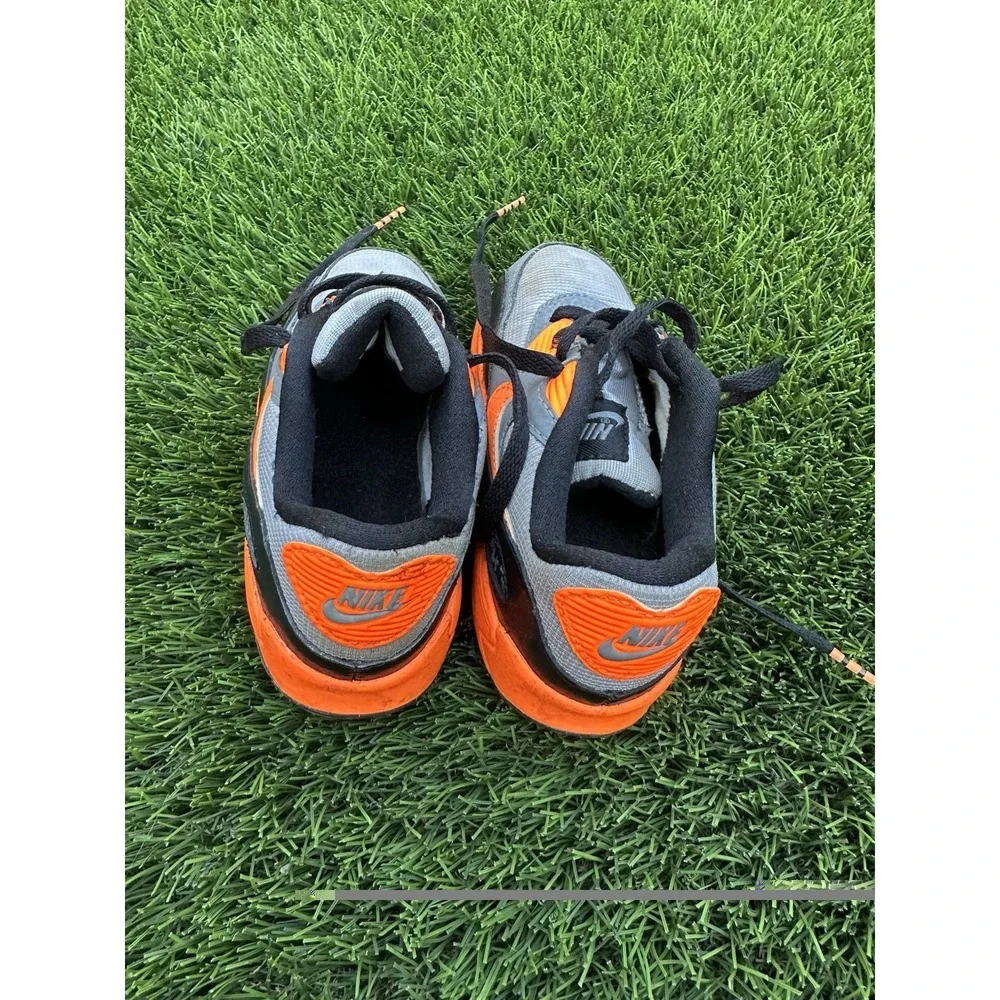 Nike Air Max 90 Toddler Gray Black Orange Shoes Size 10C 408110-036